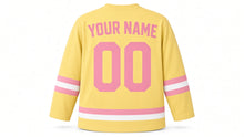 Load image into Gallery viewer, Easter Original Hockey Jersey in Yellow, back view with your name and number