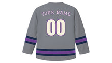 Load image into Gallery viewer, Edinburgh Original Hockey Jersey in Castle Grey, back view with your name and number