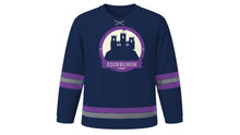 Load image into Gallery viewer, Edinburgh Original Hockey Jersey in Highland Navy, front view – custom name and number