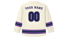 Load image into Gallery viewer, Edinburgh Original Hockey Jersey in Ivory, back view with your name and number
