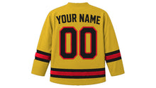 Load image into Gallery viewer, Egypt Original Hockey Jersey in Gold, back view with your name and number