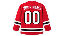 Load image into Gallery viewer, Egypt Original Hockey Jersey in Red, back view with your name and number