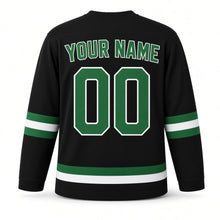 Load image into Gallery viewer, Eid al-Adha Original Hockey Jersey in Black, back view with your name and number