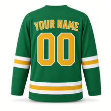 Load image into Gallery viewer, Eid al-Adha Original Hockey Jersey in Green, back view with your name and number