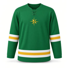 Load image into Gallery viewer, Eid al-Adha Original Hockey Jersey in Green, front view – custom name and number