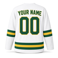 Load image into Gallery viewer, Eid al-Adha Original Hockey Jersey in White, back view with your name and number