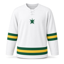 Load image into Gallery viewer, Eid al-Adha Original Hockey Jersey in White, front view – custom name and number