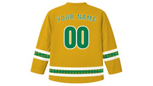 Load image into Gallery viewer, Eid al-Ghadir Original Hockey Jersey in Gold, back view with your name and number