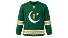 Load image into Gallery viewer, Eid Original Hockey Jersey in Green, front view – custom name and number