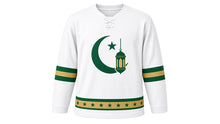 Load image into Gallery viewer, Eid Original Hockey Jersey in White, front view – custom name and number
