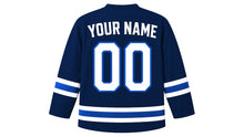 Load image into Gallery viewer, El Salvador Original Hockey Jersey in Navy, back view with your name and number