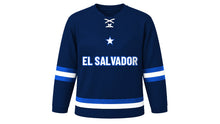 Load image into Gallery viewer, El Salvador Original Hockey Jersey in Navy, front view – custom name and number
