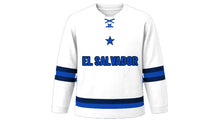 Load image into Gallery viewer, El Salvador Original Hockey Jersey in White, front view – custom name and number