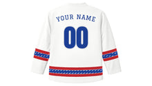Load image into Gallery viewer, Election Day Original Hockey Jersey in White, back view with your name and number