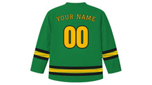 Load image into Gallery viewer, Emancipation Day Original Hockey Jersey in Green, back view with your name and number