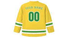 Load image into Gallery viewer, Enkutatash Original Hockey Jersey in Sunflower Yellow, back view with your name and number