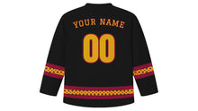 Load image into Gallery viewer, Esala Perahera Original Hockey Jersey in Black, back view with your name and number