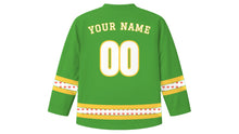 Load image into Gallery viewer, Family Day Original Hockey Jersey in Leaf Green, back view with your name and number