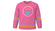 Load image into Gallery viewer, Fastelavn Original Hockey Jersey in Candy Pink, front view – custom name and number