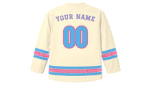 Load image into Gallery viewer, Fastelavn Original Hockey Jersey in Cream, back view with your name and number