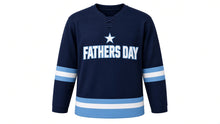 Load image into Gallery viewer, Father's Day Original Hockey Jersey in Navy, front view – custom name and number