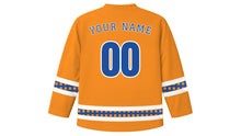 Load image into Gallery viewer, Feast of Saint Anthony Original Hockey Jersey in Festival Orange, back view with your name and number