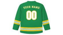Load image into Gallery viewer, Feria de Abril Original Hockey Jersey in Green, back view with your name and number