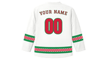 Load image into Gallery viewer, Feria de Abril Original Hockey Jersey in White, back view with your name and number