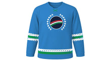 Load image into Gallery viewer, Festa della Repubblica Original Hockey Jersey in Azure, front view – custom name and number