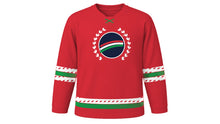 Load image into Gallery viewer, Festa della Repubblica Original Hockey Jersey in Red, front view – custom name and number