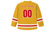 Load image into Gallery viewer, Festa di San Gennaro Original Hockey Jersey in Gold, back view with your name and number