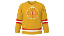 Load image into Gallery viewer, Festa di San Gennaro Original Hockey Jersey in Gold, front view – custom name and number