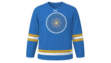Load image into Gallery viewer, Festa di San Gennaro Original Hockey Jersey in Naples Blue, front view – custom name and number