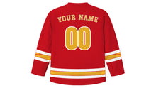 Load image into Gallery viewer, Festa di San Gennaro Original Hockey Jersey in Red, back view with your name and number