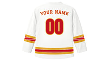 Load image into Gallery viewer, Festa di San Gennaro Original Hockey Jersey in White, back view with your name and number