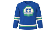 Load image into Gallery viewer, Fez Original Hockey Jersey in Fez Blue, front view – custom name and number