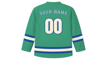 Load image into Gallery viewer, Fez Original Hockey Jersey in Mint Tea Green, back view with your name and number