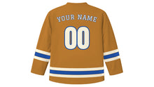 Load image into Gallery viewer, Fez Original Hockey Jersey in Tannery Ochre, back view with your name and number