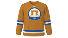 Load image into Gallery viewer, Fez Original Hockey Jersey in Tannery Ochre, front view – custom name and number