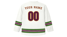 Load image into Gallery viewer, Fiesta de la Vendimia Original Hockey Jersey in Andes White, back view with your name and number