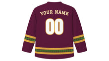 Load image into Gallery viewer, Fiesta de la Vendimia Original Hockey Jersey in Malbec Purple, back view with your name and number