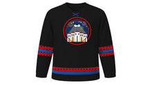Load image into Gallery viewer, Fiestas de Quito Original Hockey Jersey in Black, front view – custom name and number