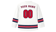 Load image into Gallery viewer, Fiestas Patrias Chile Original Hockey Jersey in White, back view with your name and number