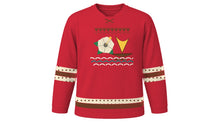 Load image into Gallery viewer, Fiji Day Original Hockey Jersey in Hibiscus Red, front view – custom name and number