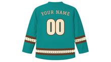 Load image into Gallery viewer, Fiji Day Original Hockey Jersey in Lagoon Teal, back view with your name and number