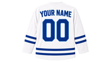 Load image into Gallery viewer, Finland Original Hockey Jersey in White, back view with your name and number