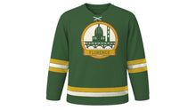Load image into Gallery viewer, Florence Original Hockey Jersey in Cypress Green, front view – custom name and number