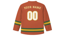 Load image into Gallery viewer, Florence Original Hockey Jersey in Duomo Terracotta, back view with your name and number