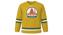 Load image into Gallery viewer, Florence Original Hockey Jersey in Renaissance Gold, front view – custom name and number