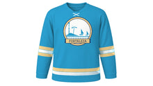 Load image into Gallery viewer, Fortaleza Original Hockey Jersey in Sea Blue, front view – custom name and number
